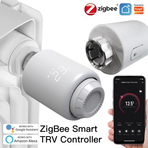 Tuya Smart ZigBee Thermostatic Radiator Valve Actuators Smart Life Wireless Remote Control Home Heating Thermostat Tempe