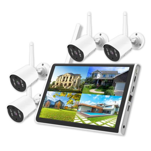 UEMON Smart Home CCTV Tuya Wi-Fi Outdoor 10.1" Wireless NVR Surveillance Camera kit