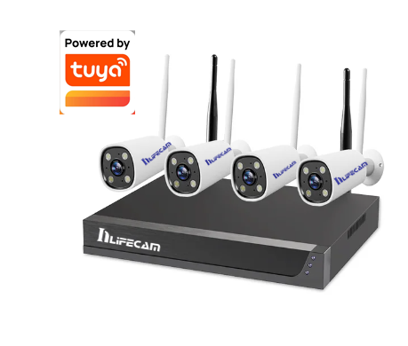 8CH 3.0MP Tuya Smart APP WI-FI6 Wireless NVR Kit WIFI IP KIT Audio Video Day Night Surveillance SET