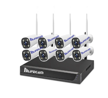 8CH 3.0MP WI-FI6 Wireless NVR Kit Security Surveillance System WIFI IP Set New
