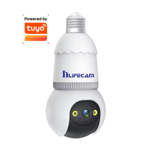 Tuya Smart Life 5.0MP E27 Bulb Lamp WiFi Camera Floodlight  Light Color Night IP Camera