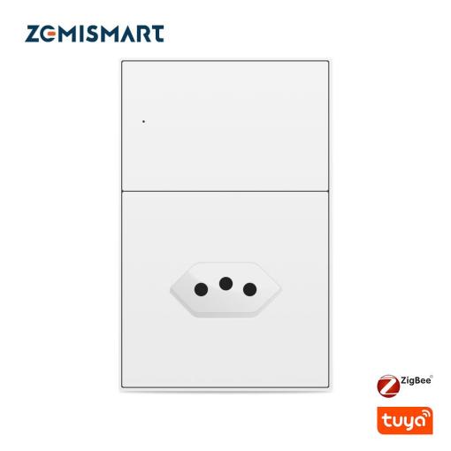 Zemismart Zigbee 20A Brazil Socket Smart Brazilian Wall Outlet Tuya Google Home Smartthings Homekit Control via M1