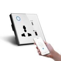 Makegood Smart UK wifi touch socket with USB and Type C PD charger power monitor Universal smart wall socket