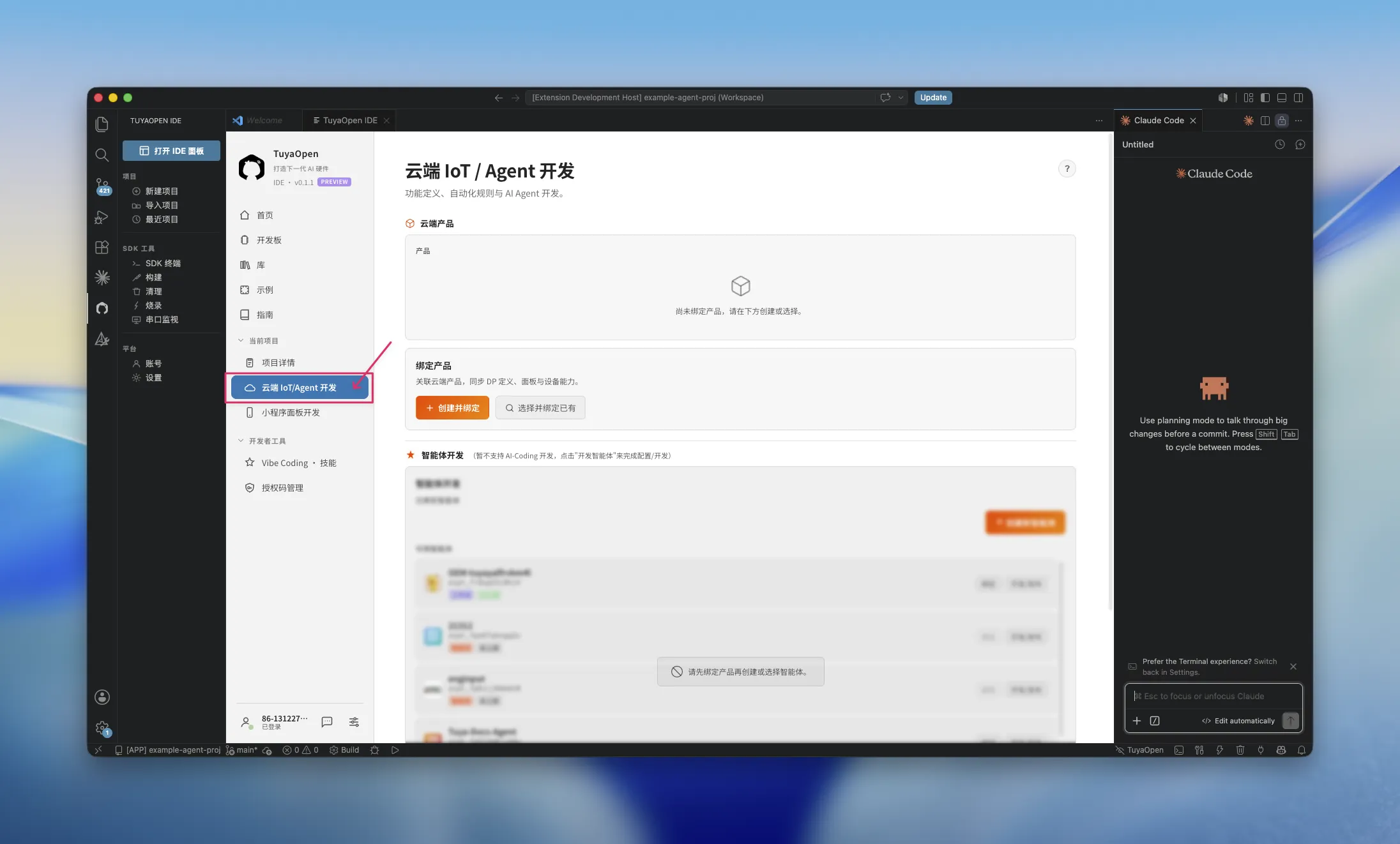 IDE Agent development page