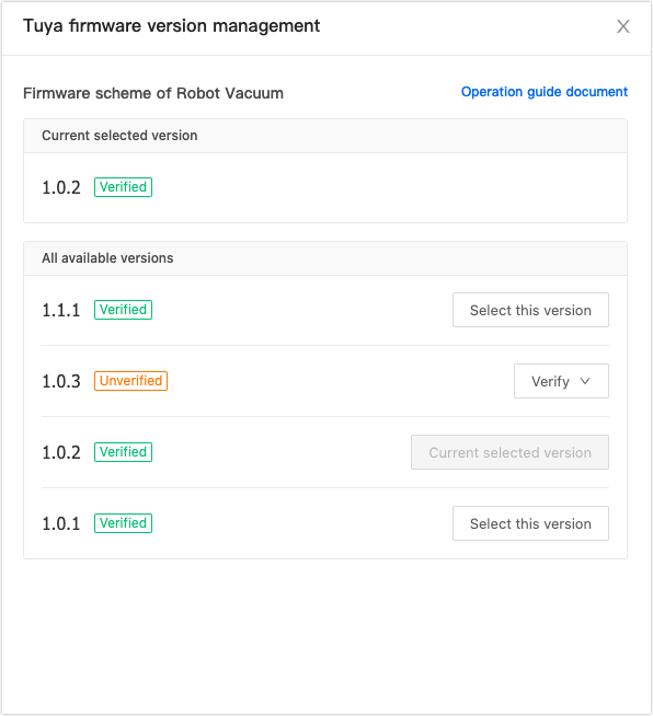 Firmware version management