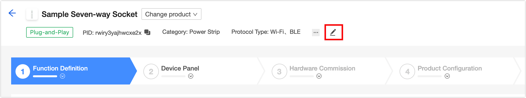 Modify product information