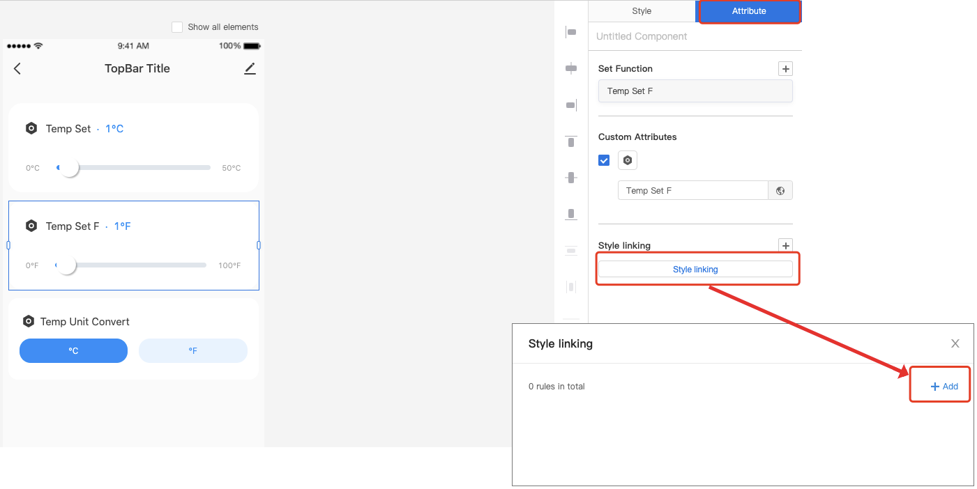 Set style linking rules