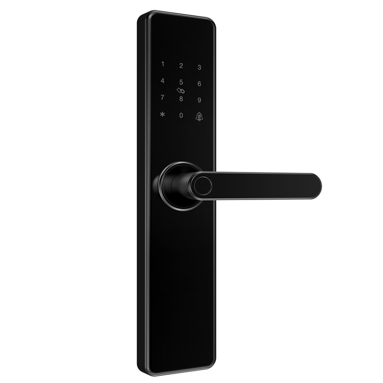 WiFi  5-in-1 unlock  anti-peeping smart Lock ,Fingerprint Door Lock with Reversible Handle