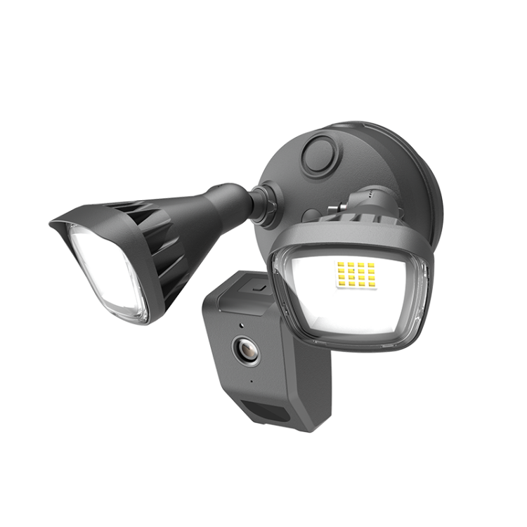 Smart Floodlight Camera Hardwired Motion Sensor Outdoor Light with 3MP