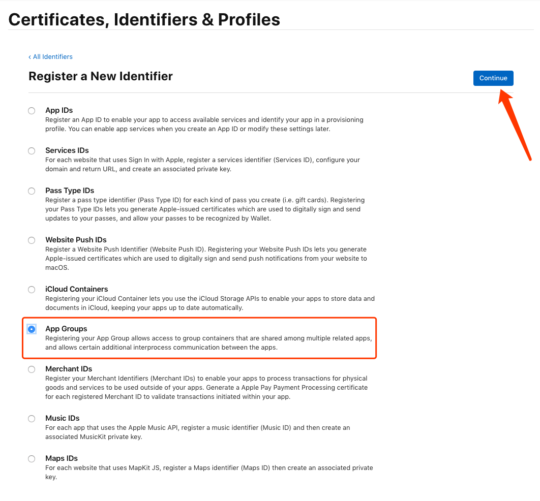 Configure iOS Certificates for Widget